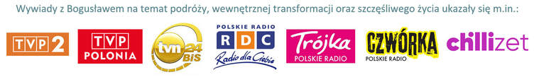 TVP, TVP2, TVP Polonia, TVN24 BiS, TVN, Pytanie na śniadanie, Dzień Dobry TVN, Radio Dla Ciebie, RDC, Radio Kampus, Trójka Polskie Radio, Polskie Radio Program Trzeci, ChilliZet, Radio ChilliZet, Polskie Radio Program Czwarty, Czwórka Polskie Radio, Bogusław Szedny, architekt szczęśliwego życia,